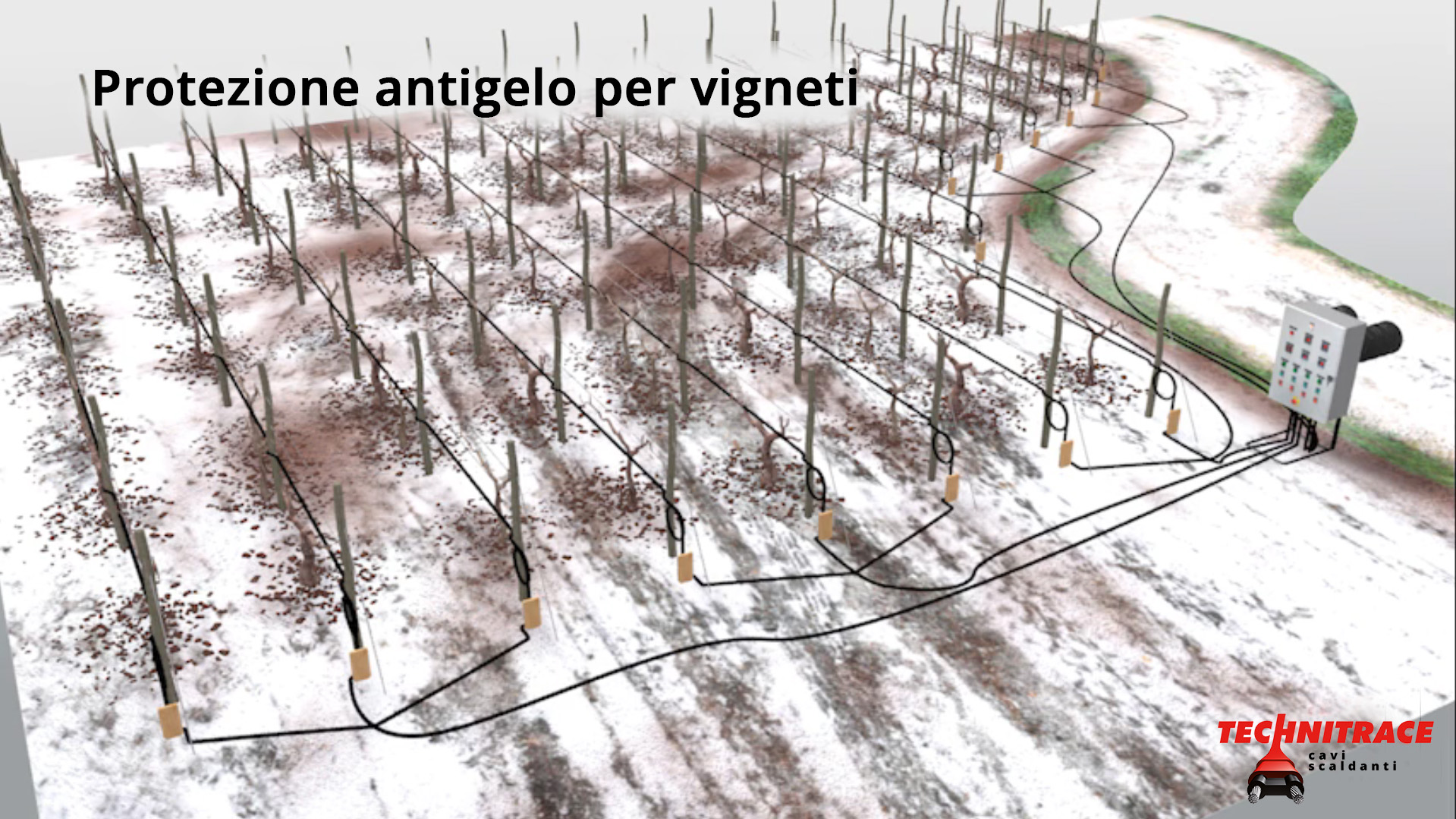 Cavo antighiaccio per vigneti – Protezione antigelo per vigneti – TECHNITRACE