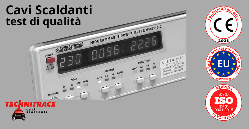 Calvi Scaldanti – test di qualita – TECHNITRACE